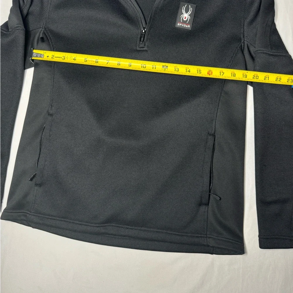 Spyder Ski Snowboard Outdoors 1/4 Zip Fleece Mens‎ Large Black Pullover
